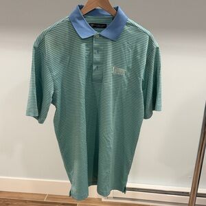 Men's Green Striped Polo Shirt Constellation Players